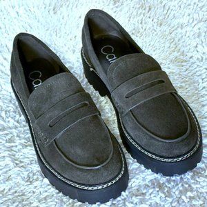 Calvin Klein Sz 8M Women's Suzie Loafer Charcoal Suede New w/o Box